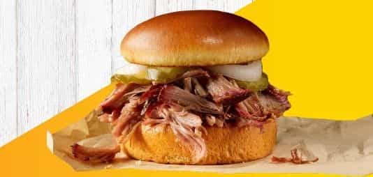 brisket sandwich on brioche buns