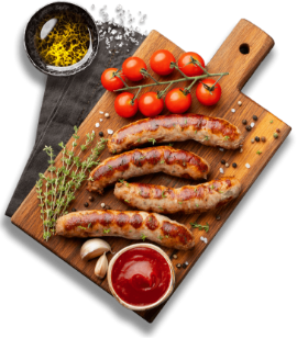 barabacue at home platter with sausage